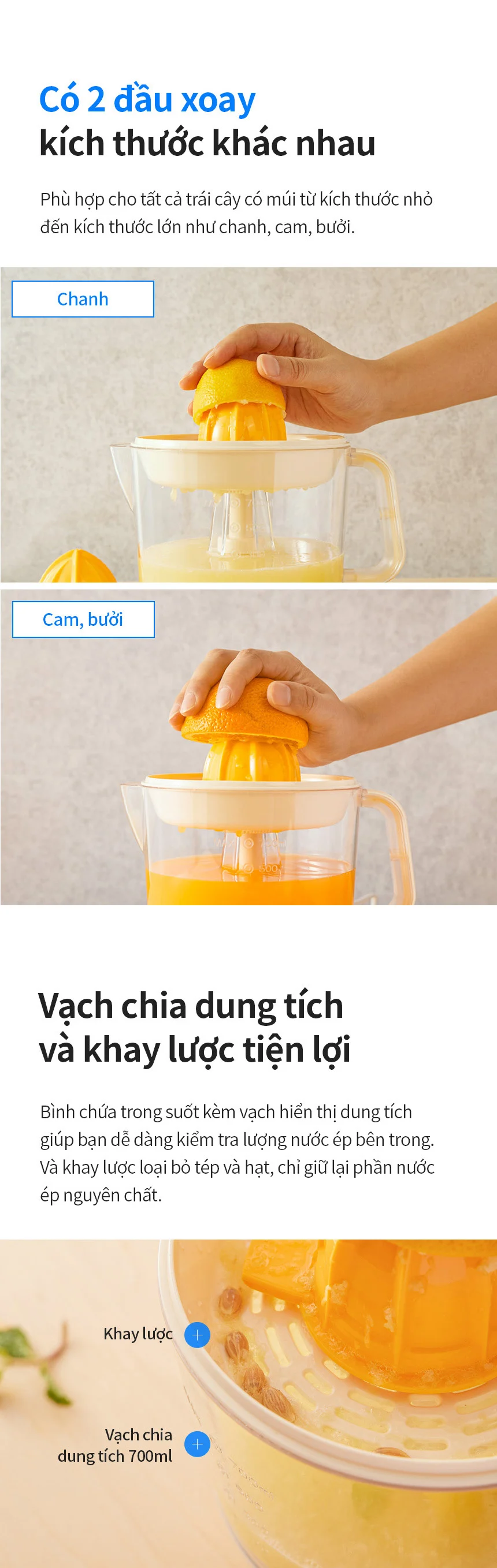 Máy vắt cam LocknLock 0.7L xoay ép 2 chiều cho nhiều nước cam - EJJ231 7 voucher 8 may vat cam locknlock 0 7l xoay ep 2 chieu cho nhieu nuoc cam ejj231 description 1785045530