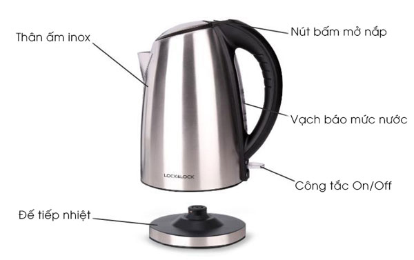 Tìm hiểu cấu tạo & nguyên lý hoạt động của ấm siêu tốc