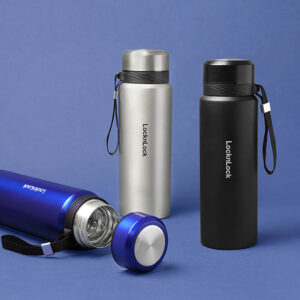 [Áp voucher 6%] Bình Giữ Nhiệt LocknLock Vacuum Bottle 800ml Bằng Thép Không Gỉ - 3 Màu (Xanh Đậm, Bạc, Đen) - LHC6180