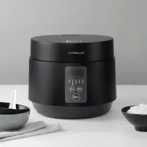 [Áp voucher 6%] Nồi Cơm Điện LocknLock Rice Cooker 220V, 50Hz, 500W, 1.2L - Màu Đen - EJR346BLK