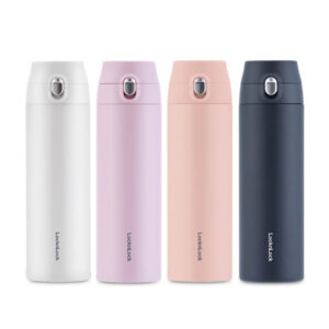 Bình Giữ Nhiệt LocknLock Featherlight One - Touch Tumbler 500ml - 4 màu (Tím, Xanh Navy, Hồng, Trắng) - LHC3257