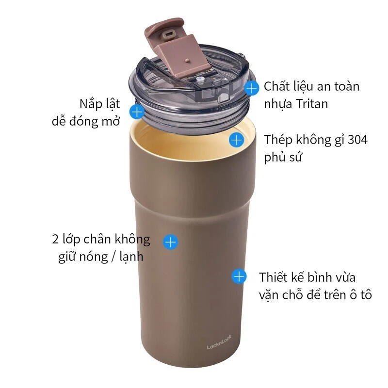 Bình giữ nhiệt LocknLock Metro cafe 650ml - 4 Màu (Chocolate, Nâu Đậm, Ngà, Tím Nhạt) - LHC4359 6 Bình giữ nhiệt LocknLock Metro cafe 650ml - 4 Màu (Chocolate, Nâu Đậm, Ngà, Tím Nhạt) - LHC4359 gallery