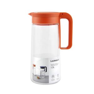 Bình Nước Thuỷ Tinh LocknLock 1.3L Có Tay Cầm - LLG619YRED