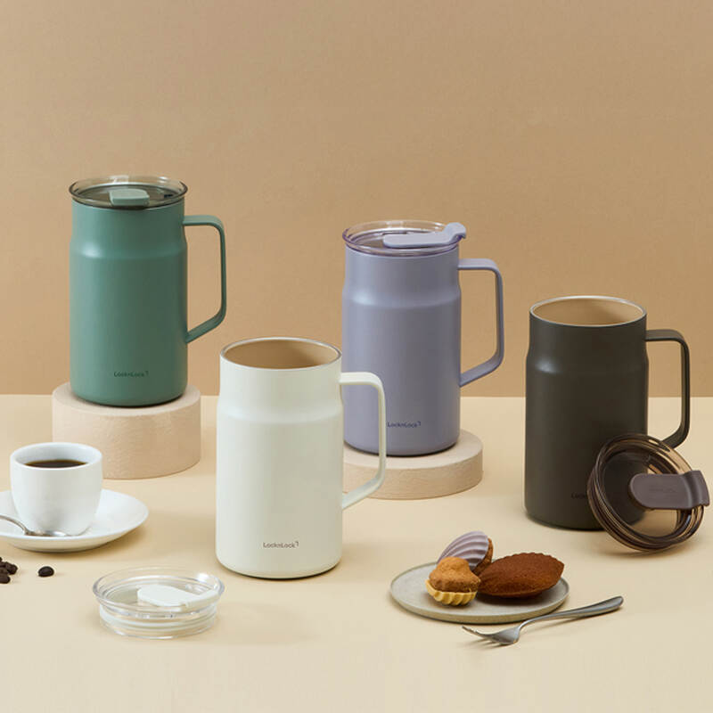 Ca giữ nhiệt LocknLock Metro Ceramic Mug 600ml bằng thép không gỉ phủ sứ - 4 Màu_ LHC4282_C