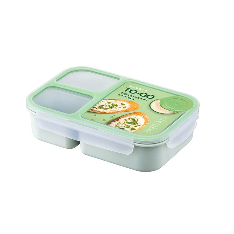 Hộp Cơm 3 Ngăn LocknLock To-Go 980ml - 2 Màu (Xanh Mint, Hồng) - HPL781