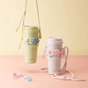 Ly giữ nhiệt LocknLock Energetic 550ml (Không kèm quai đeo) - 2 Màu (Vàng, Hồng Nhạt) - LHC3249S01