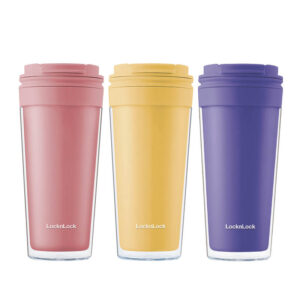 Ly Nhựa 2 Lớp LocknLock Bucket Cold Cup 580ml - 2 Màu (Vàng, Hồng) - HAP519