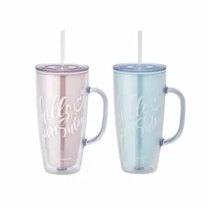 Ly Nhựa Hai Lớp Locknlock Double Wall Cold Cup 720Ml - 2 Màu (Xanh Da Trời, Hồng) - HAP503