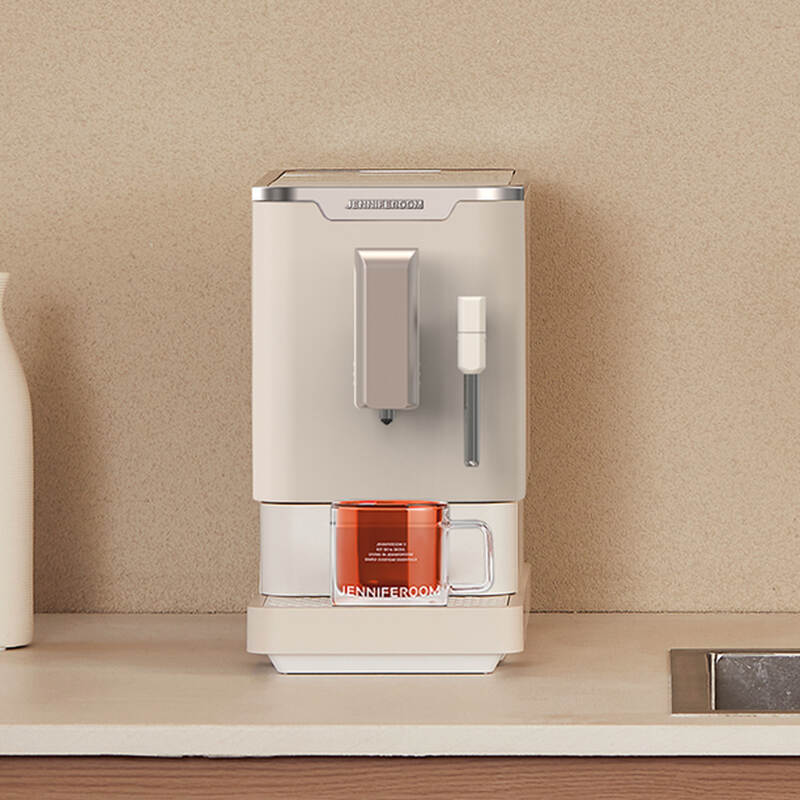 Máy pha cà phê hoàn toàn tự động có vòi đánh sữa tạo bọt Steam Latte PRO Màu be JR-SEM0212OM