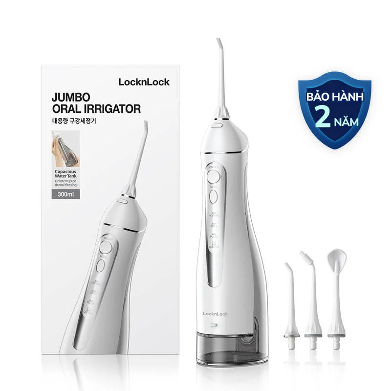 Máy Tăm Nước LocknLock Jumbo Oral Irrigator 300ml - Màu Xám - ENR166GRY