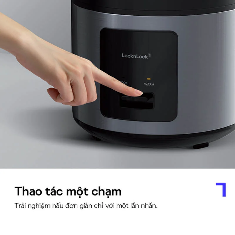 Nồi cơm điện LocknLock Essential Rice Cooker dung tích 1.8L - Màu Đen - EJR452BLK 3 Nồi cơm điện LocknLock Essential Rice Cooker dung tích 1.8L - Màu Đen - EJR452BLK gallery