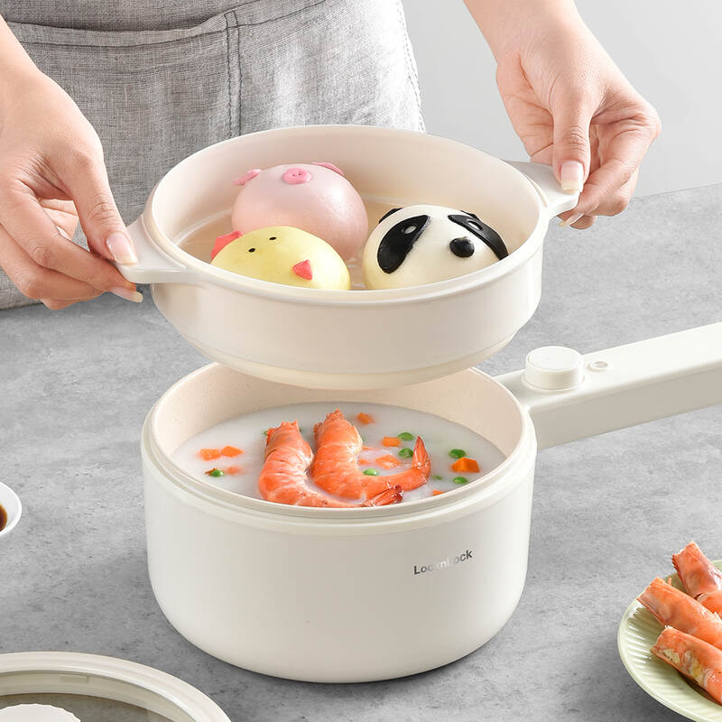 Nồi Điện Đa Năng LocknLock Electric Multi Pot 220V, 50Hz, 600W, 1.5L - Màu Ngà - EJP436IVY