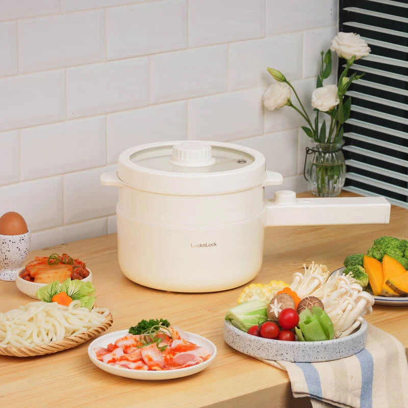 Nồi Điện Đa Năng LocknLock Electric Multi Pot 220V, 50Hz, 600W, 1.5L - Màu Ngà - EJP436IVY 2 Nồi Điện Đa Năng LocknLock Electric Multi Pot 220V, 50Hz, 600W, 1.5L - Màu Ngà - EJP436IVY gallery