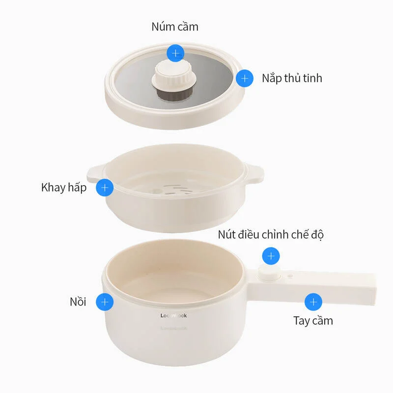 Nồi Điện Đa Năng LocknLock Electric Multi Pot 220V, 50Hz, 600W, 1.5L - Màu Ngà - EJP436IVY 5 Nồi Điện Đa Năng LocknLock Electric Multi Pot 220V, 50Hz, 600W, 1.5L - Màu Ngà - EJP436IVY gallery
