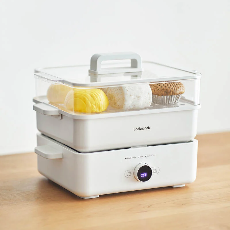 Nồi Lẩu Đa Năng Locknlock Bianco Electric Multicooker 4.5L, 220V, 50Hz, 1500W - Màu Ngà - EJP154IVY