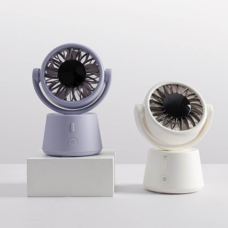 Quạt để bàn mini LocknLock Mini desktop fan - Màu ngà/Màu tím - ENF336